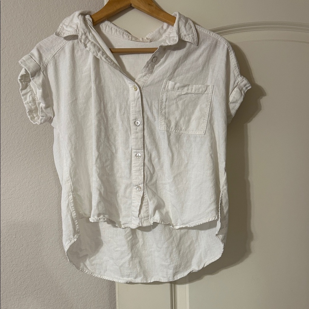 Altar'd State White Button-Up Top